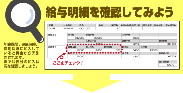 給与明細を確認してみよう