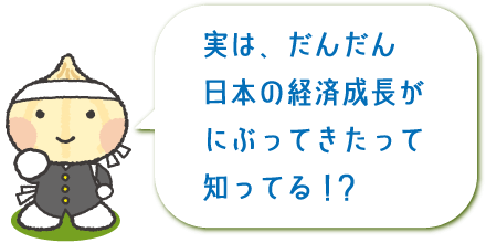 実は、だんだん日本の経済成長がにぶってきたって知ってる！？